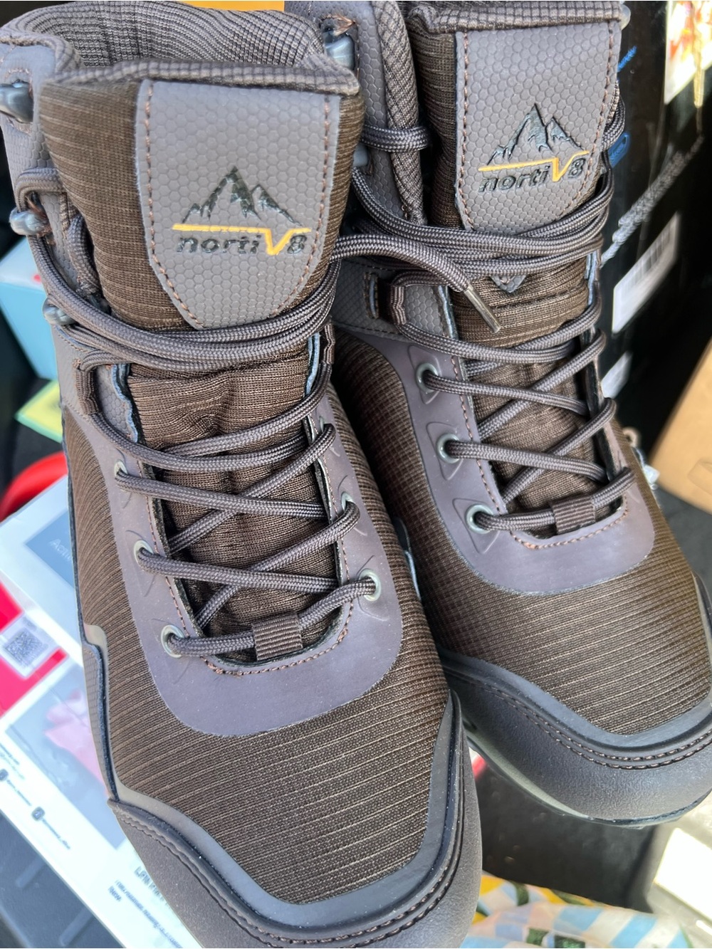 nortiv8 Men's Brown Outdoor Lace-Up Boots